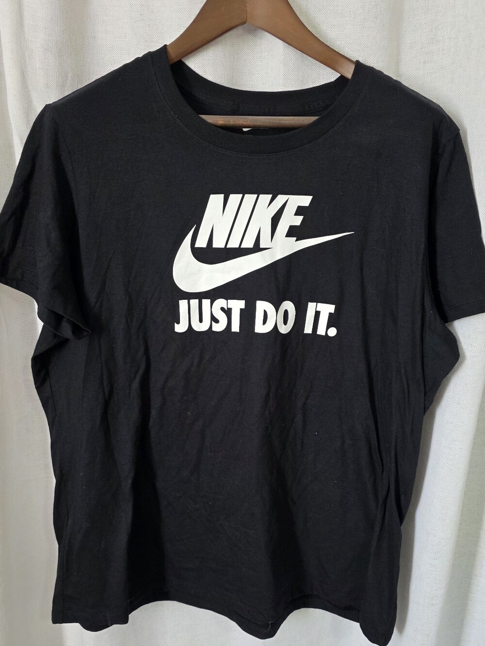 Nike Black Just Do It Classic Graphic Logo Tee T-Shirt